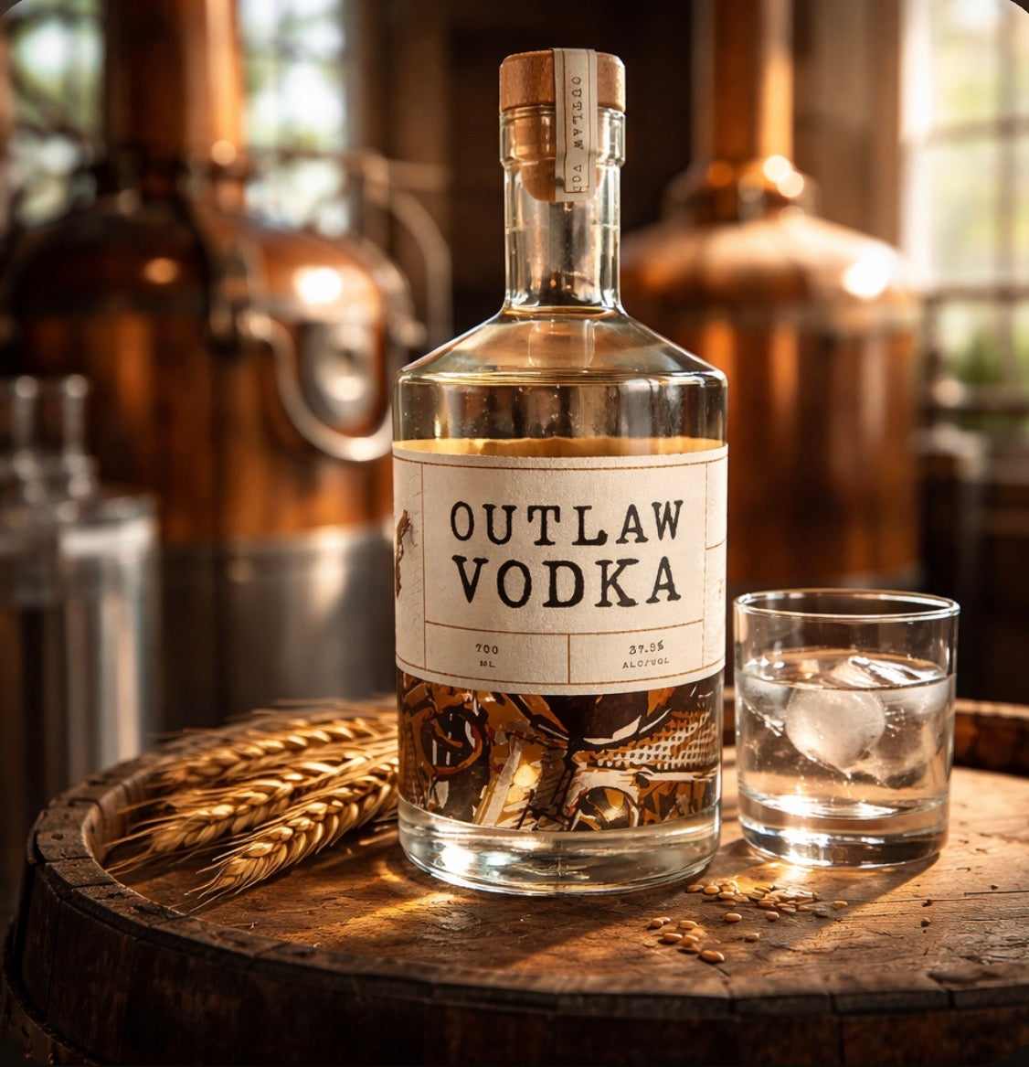 Outlaw Vodka Bottle